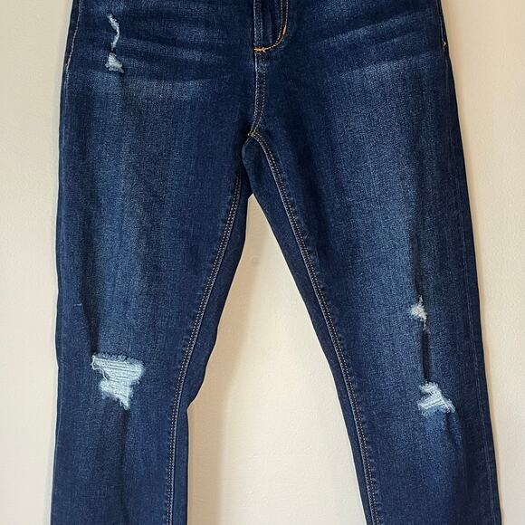 Joe's Jeans Dark Wash Distressed Bobby Mid Rise Tapered Boyfriend Jean Size W24 - Picture 7 of 14